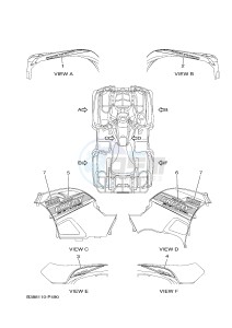 YFM700FWAD YFM700PSF GRIZZLY 700 EPS (B38A) drawing GRAPHICS