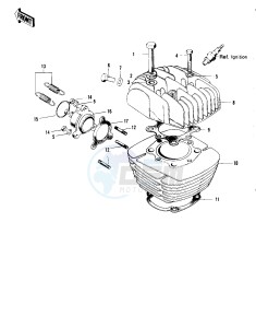 F8 (BISON A) 250 (BISON A) drawing CYLINDER HEAD_CYLINDER -- 71-72 F8_F8-A- -