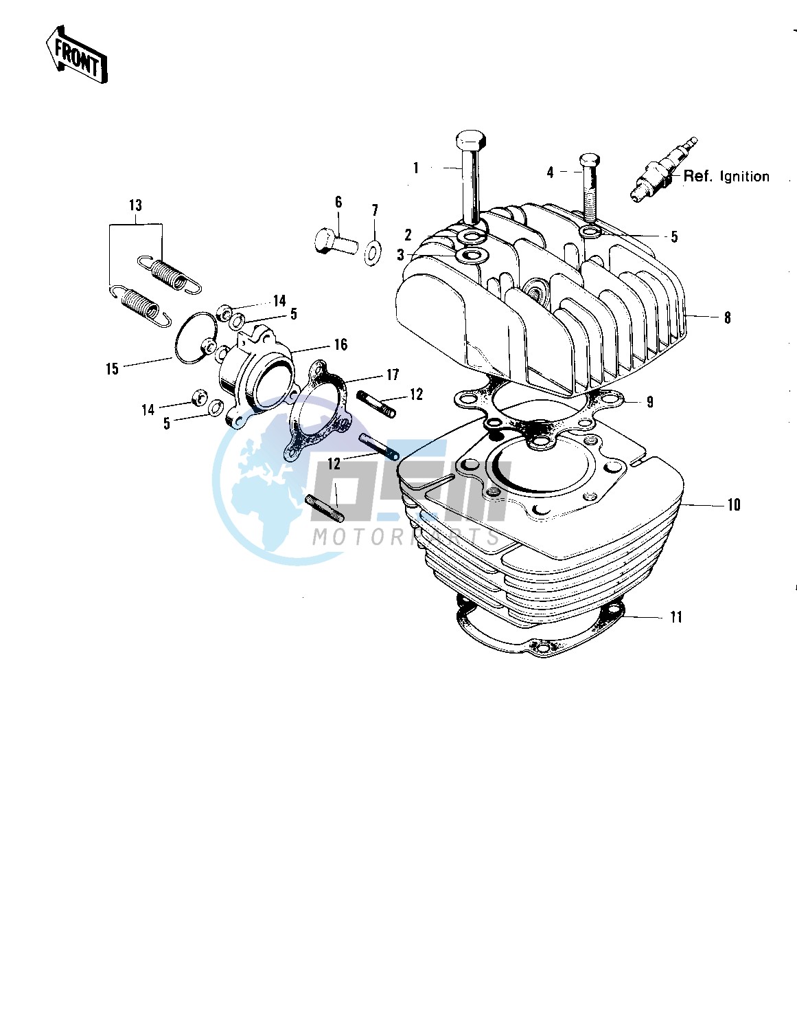 CYLINDER HEAD_CYLINDER -- 71-72 F8_F8-A- -