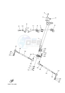 YFM350A YFM35GTXH GRIZZLY 350 2WD (B149) drawing STEERING