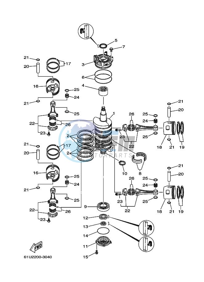 CRANKSHAFT--PISTON