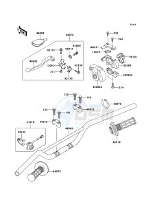 KX85_/_KX85_II KX85ABF EU drawing Handlebar