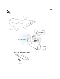 ZZR600 ZX600E6F GB XX (EU ME A(FRICA) drawing Labels