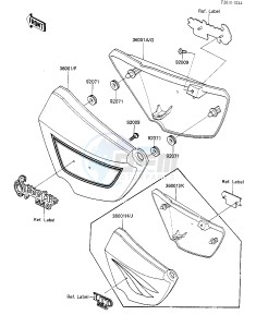 KZ 550 F [SPECTRE] (F1-F2) [SPECTRE] drawing SIDE COVERS