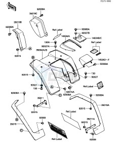 KLF 300 A [BAYOU 300] (A1) [BAYOU 300] drawing FRONT FENDER