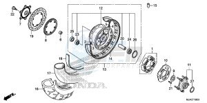 VT750C2SE Shadow - VT750C2S-E UK - (E) drawing REAR WHEEL (VT750CS/ C2S)