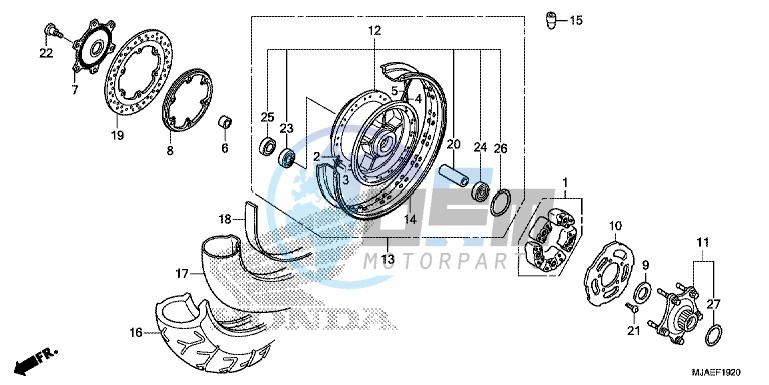 REAR WHEEL (VT750CS/ C2S)