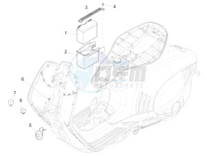 946 150 4T 3V ABS ARMANI (NAFTA) drawing Remote control switches - Battery - Horn