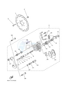 YXZ1000ES YXZ10YPSG YXZ1000R EPS SPECIAL EDITION (2HC1) drawing REAR BRAKE CALIPER 2