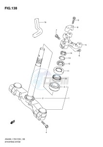 AN400 (E03) Burgman drawing STEERING STEM (AN400ZAL1 E33)