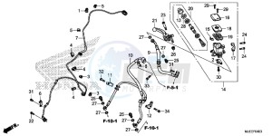 CB650FAJ CB650F 2ED drawing FR. BRAKE MASTER CYLINDER (CB650FA) (2)