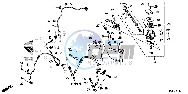 FR. BRAKE MASTER CYLINDER (CB650FA) (2)