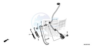 CMX500AH UK - (E) drawing SIDE STAND