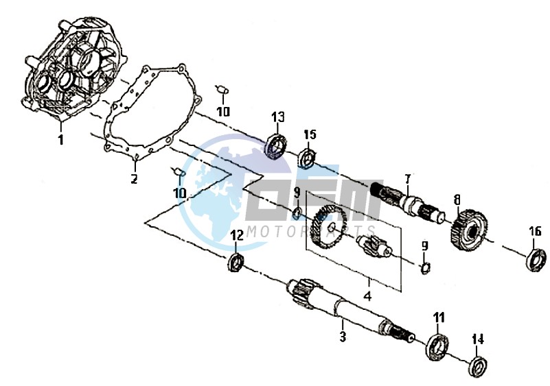 CRANKCASE - DRIVE SHAFT