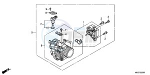 VT750C2BB Shadow E drawing THROTTLE BODY