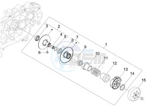 LX 50 4T-2V 25Kmh NL drawing Driven pulley