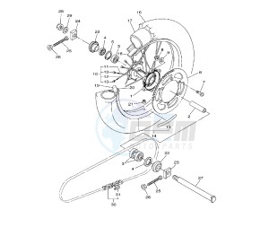 YZ F 450 drawing REAR WHEEL