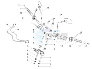 V7 III Special 750 e4 (EMEA) drawing Handlebar - Controls