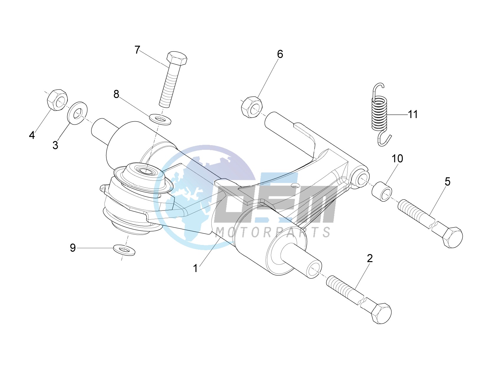 Swinging arm