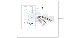 CB600FA39 France - (F / ABS CMF ST) drawing REAR SEAT COWL PEARL COOL WHITE