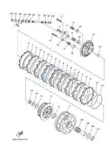 MTN850 MTN-850-A MT-09 ABS (BS2B) drawing CLUTCH