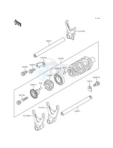 ZX 750 J [NINJA ZX-7] (J1-J2) [NINJA ZX-7] drawing CHANGE DRUM_SHIFT FORK