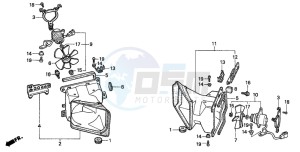 GL1500A GOLDWING ASPENCADE drawing COOLING FAN