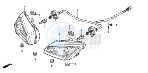 TRX250TE FOURTRAX ES drawing HEADLIGHT