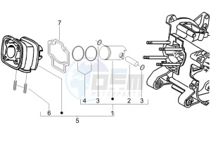 Runner 50 SP 2012 in fiche drawing Cylinder-piston-wrist pin unit