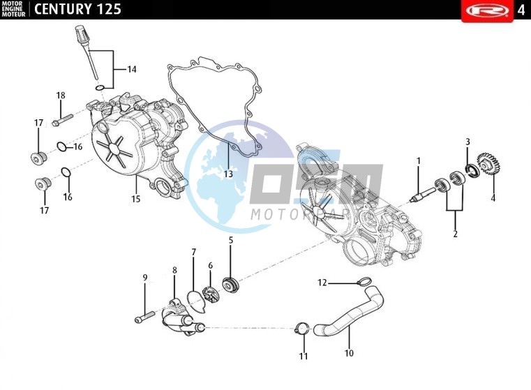 FLYWHEEL COVER - WATER PUMP  EURO4