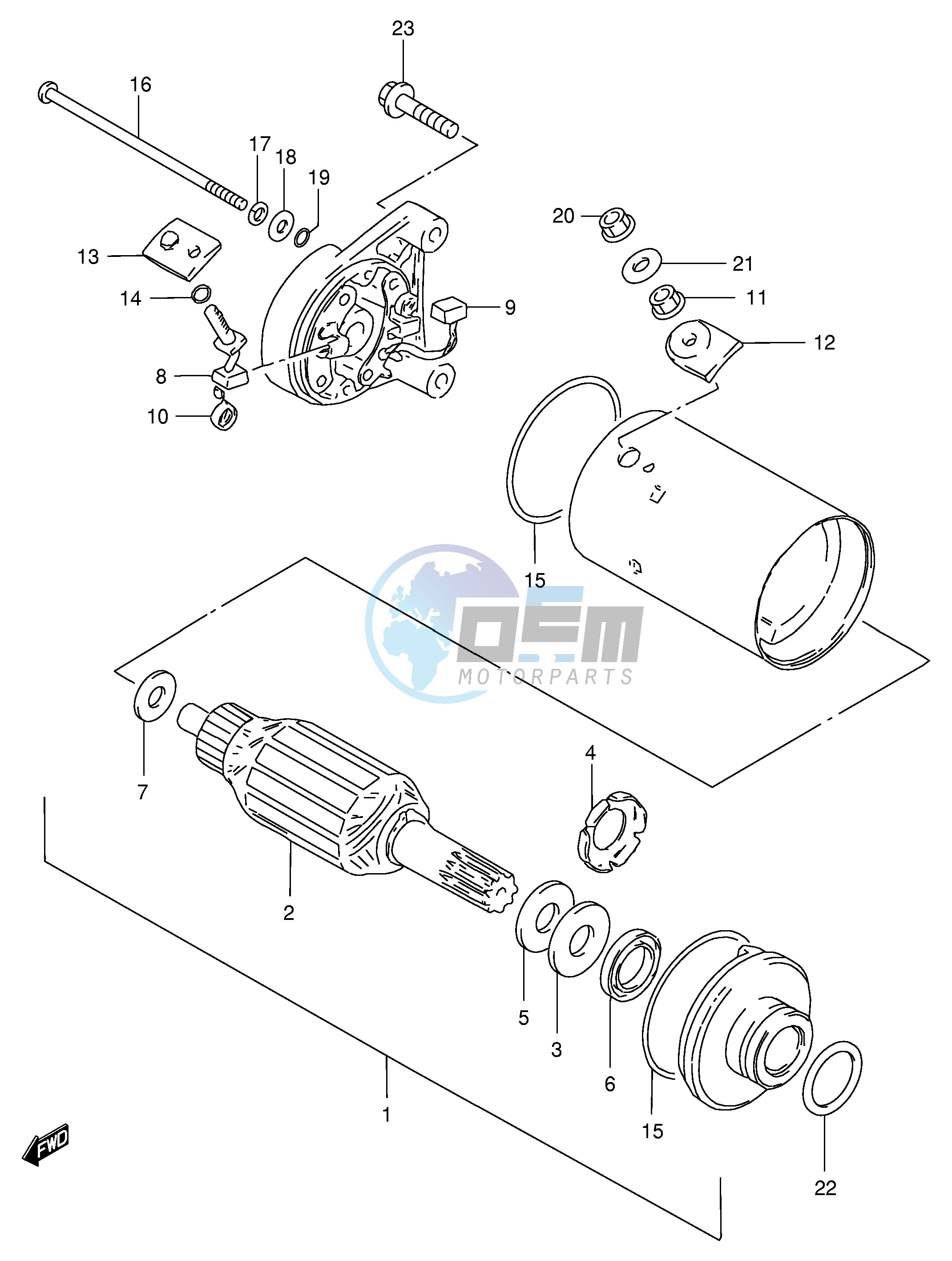 STARTING MOTOR (GS125ESZ EZ ESD ESF ESK ESL)