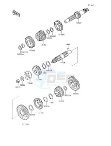 VN 750 A [VULCAN 750] (A10-A14) [VULCAN 750] drawing TRANSMISSION