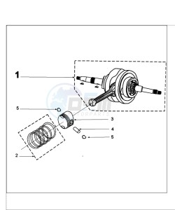 FIGHT 4 50 A4T TPS drawing CRANKSHAFT AND ZUIGER