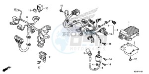 SH125ASE SH125AS UK - (E) drawing SUB HARNESS/IGNITION COIL