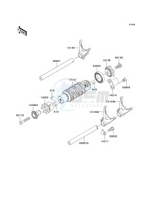 ER 650 A [ER-6N (EUROPEAN] (A6S-A8F) A7F drawing GEAR CHANGE DRUM_SHIFT FORK-- S- -