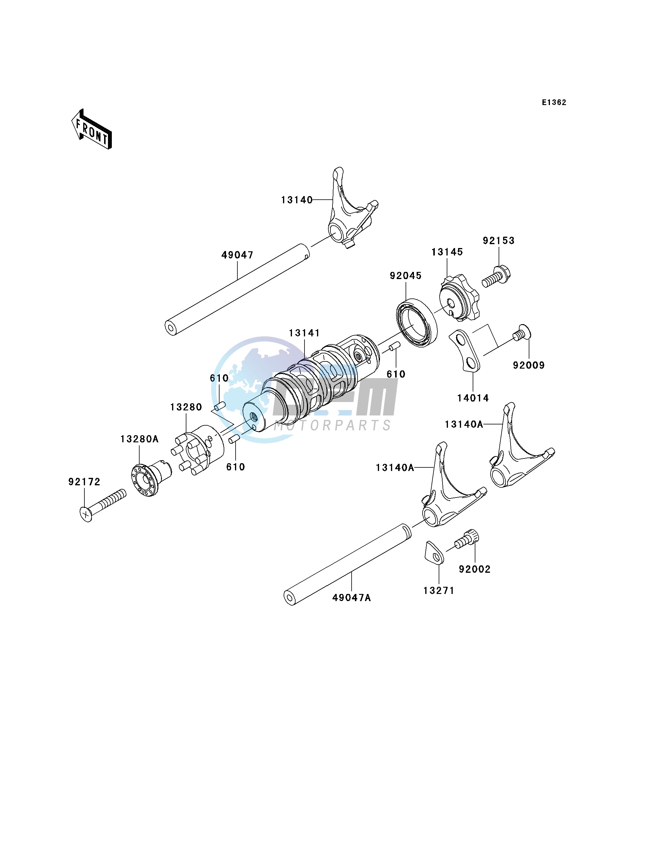 GEAR CHANGE DRUM_SHIFT FORK-- S- -