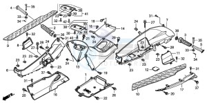 FES125 S-WING drawing FLOOR PANEL/CENTER COVER (FES1253-5)(FES1503-5)