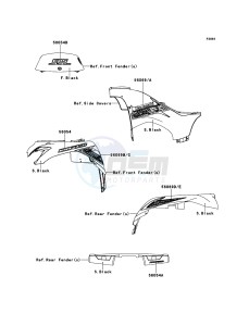 KVF750_4X4_EPS KVF750GCS EU GB drawing Decals(Black)(EU,UK)