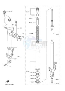 FJR1300AE FJR1300-AE (B961) drawing FRONT FORK