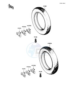 KZ 1100 A [SHAFT] (A1-A3) [SHAFT] drawing TIRES