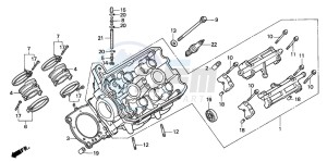 ST1100 drawing LEFT CYLINDER HEAD