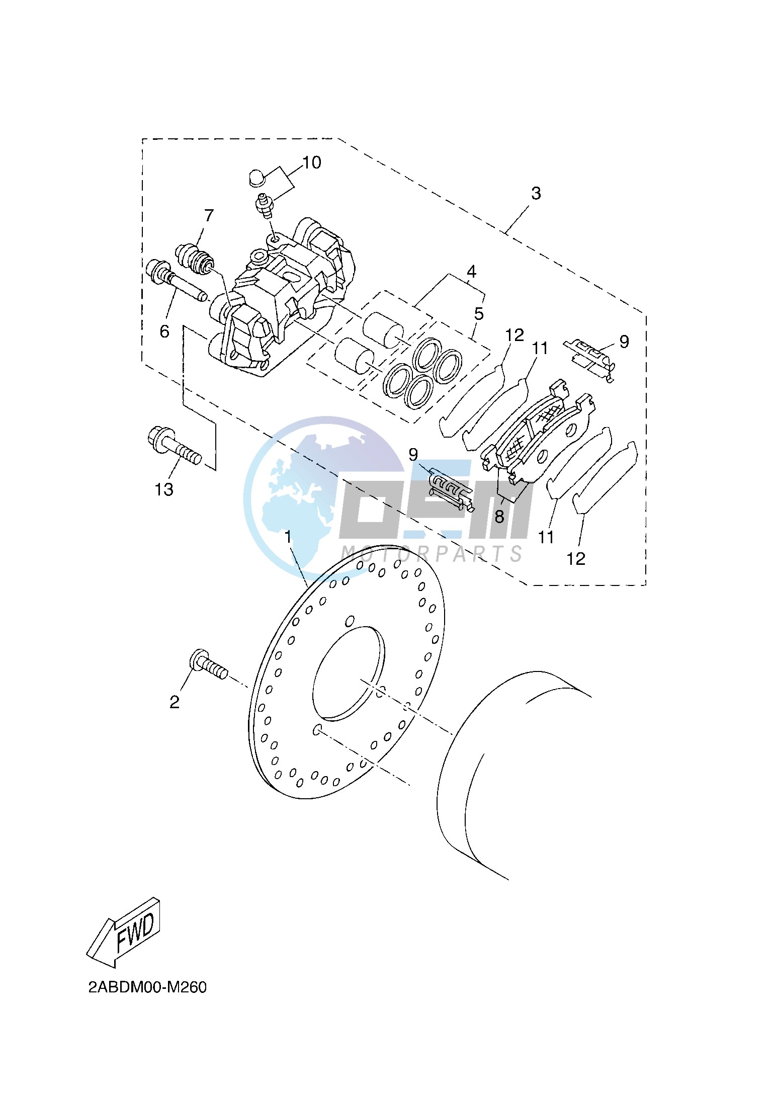 REAR BRAKE CALIPER