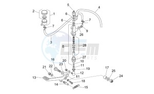 RS 125 Tuono drawing Rear master brake cylinder