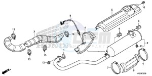 TRX420TM1G TRX500FA Europe Direct - (ED) drawing EXHAUST MUFFLER