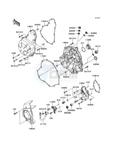 ER-6f EX650C9F GB XX (EU ME A(FRICA) drawing Engine Cover(s)