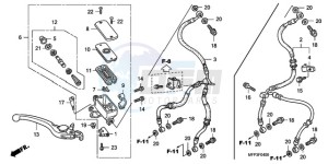 CB13009 SI / MME TWO - (SI / MME TWO) drawing FR. BRAKE MASTER CYLINDER (CB1300/CB1300S)