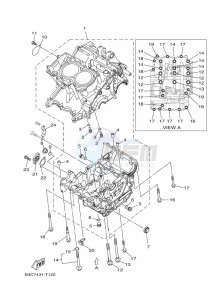 MT-07 ABS MTN690-A (B4C9) drawing CRANKCASE