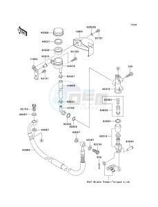 VN 1600 B [VULCAN 1600 MEAN STREAK] (B1-B2) [VULCAN 1600 MEAN STREAK] drawing REAR MASTER CYLINDER