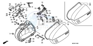 ST1300AC Pan Europoean -ST1300 CH drawing SADDLE BAG