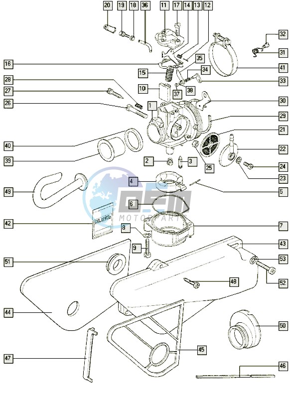 Carburettor-intake silencer